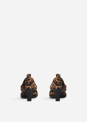 Calf Hair Pointed Ruched Pumps - Leopard - CO Collections